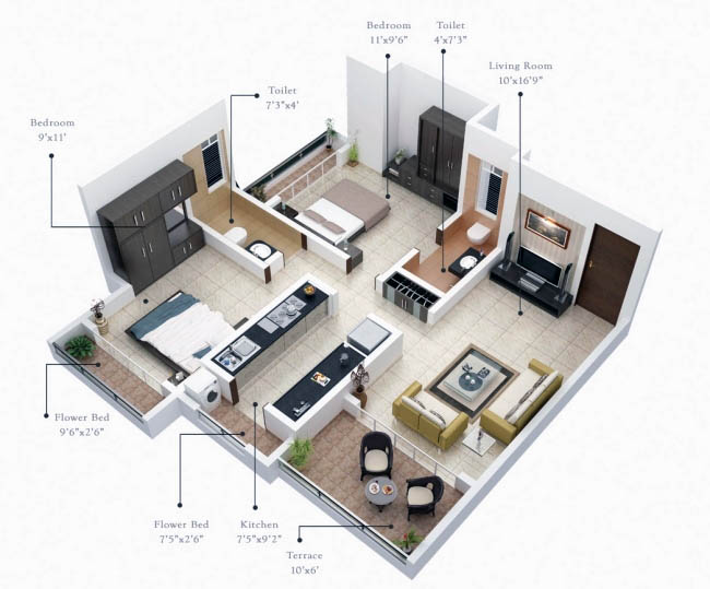 แปลนบ้าน-ออกแบบบ้าน-3d